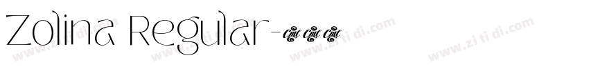Zolina Regular字体转换